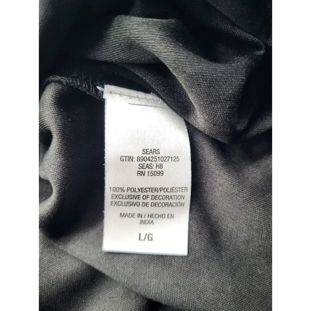 BONGO SZ LG Black Tulle Midi Dress Embroidered Whimsigoth Dark Grunge Emo y2k - Picture 5 of 10